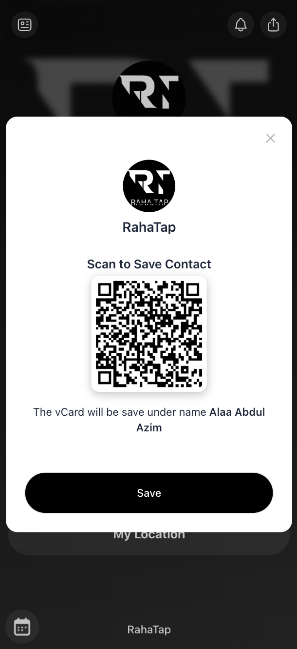 Smart Contact Sharing with vCard & QR
